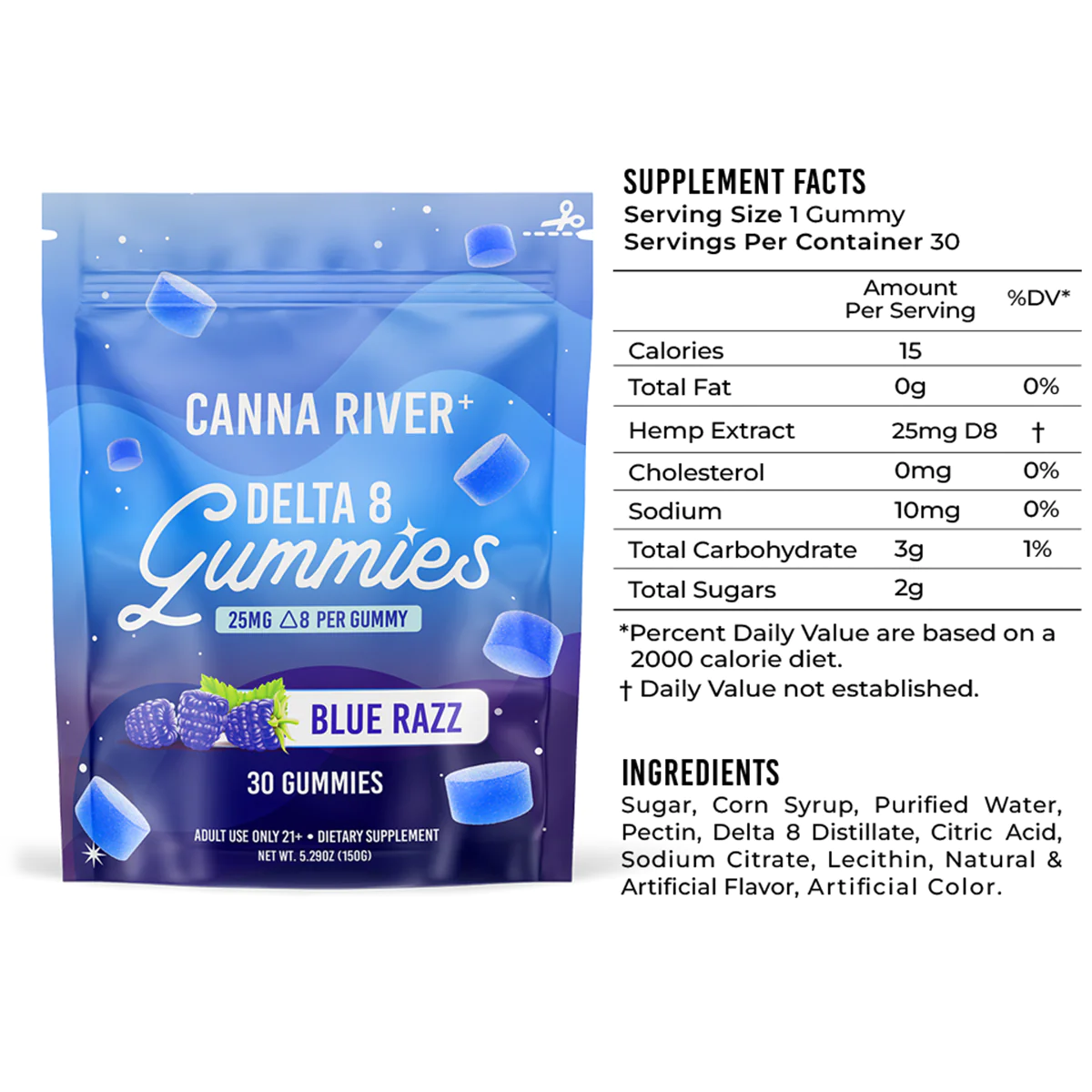 Canna River Delta 8 Gummies - 25mg - PhenomWell CBD Store