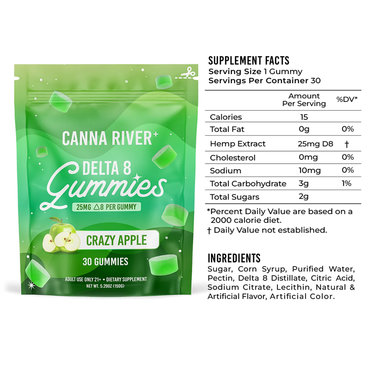 Canna River Delta 8 Gummies - 25mg - PhenomWell CBD Store
