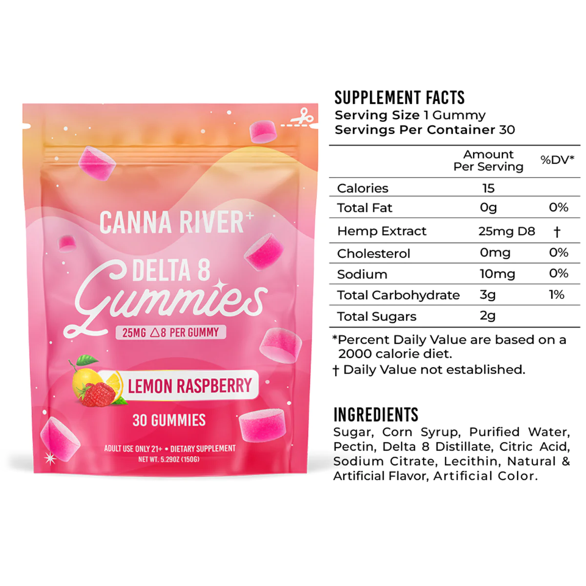 Canna River Delta 8 Gummies - 25mg - PhenomWell CBD Store